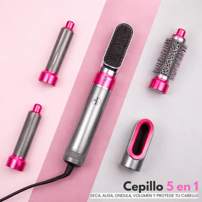 Cepillo Secador 5 en 1 | Seca, alisa y da volumen en minutos