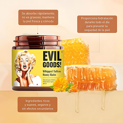 Evil Goods Bálsamo de Sebo de Res y Miel de Manuka 🍯 | Piel Suave y Radiante en Segundoss