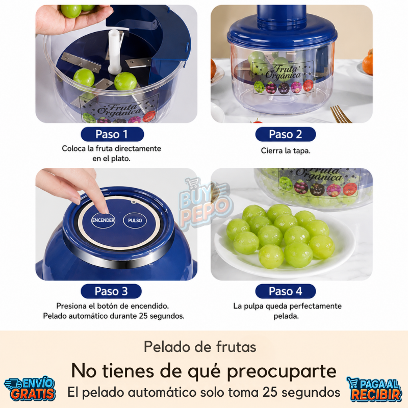 🍎 PeelPro™ — Pelador Eléctrico Automático "Pela frutas y verduras en segundos y sin esfuerzo"