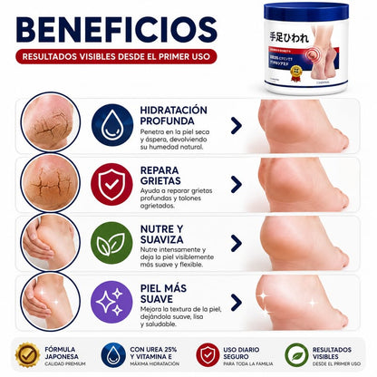 💧 Crema Reparadora Intensiva para Talones Resecos y Piel Áspera | Urea 25% + Vitamina E