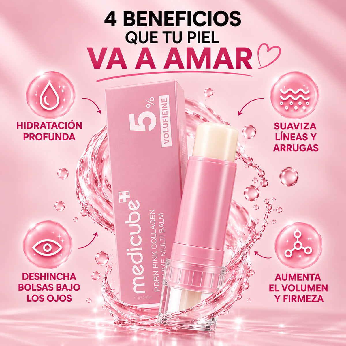 Bálsamo Coreano 💗 El Stick que Devuelve a tu Piel una Apariencia Más Lisa, Firme y Luminosa ✨