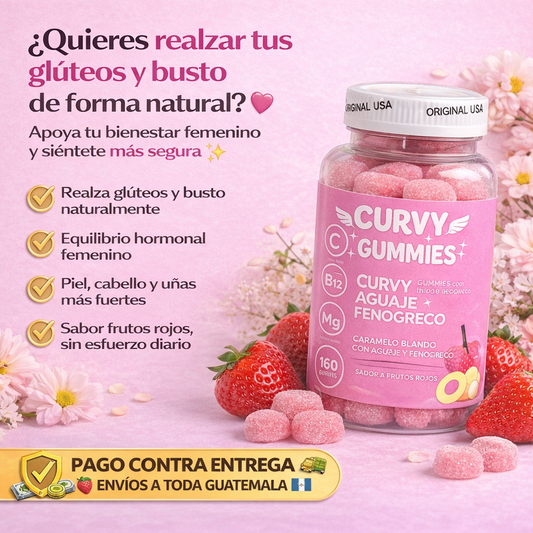 Curvy Gummies – Apoya tu bienestar femenino de forma natural y deliciosa 🍓