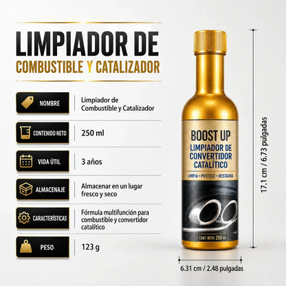 🚗 BOOST UP™ – Limpiador de Catalizador – Ayuda a Limpiar Depósitos y Recuperar el Rendimiento de tu Motor