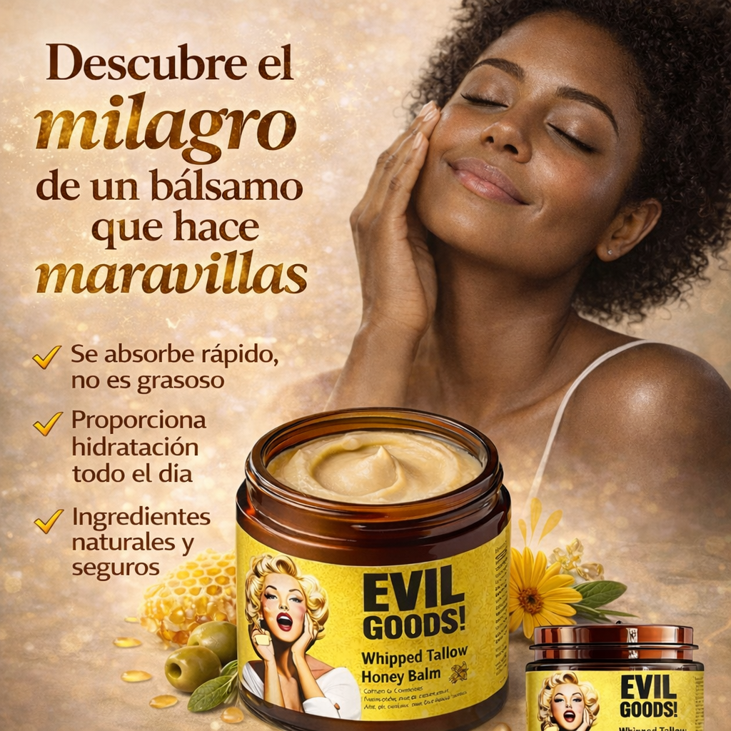 Evil Goods Bálsamo de Sebo de Res y Miel de Manuka 🍯 | Piel Suave y Radiante en Segundoss