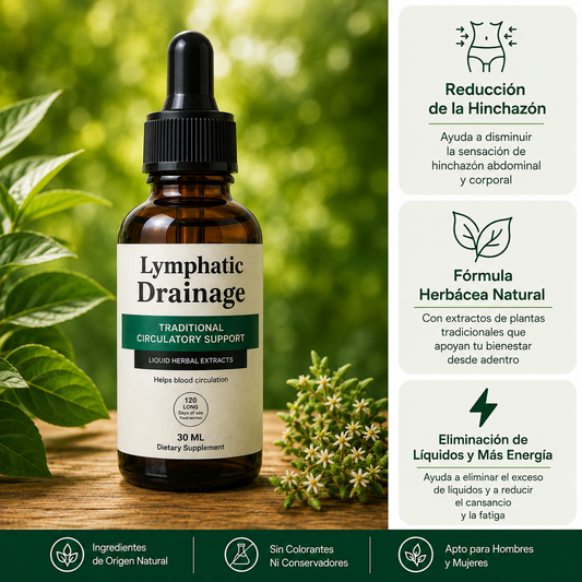 🌿 Lymphatic Drainage™: Soporte Metabólico Contra Líquidos Retenidos | Tu aliado para sentirte más ligera cada día