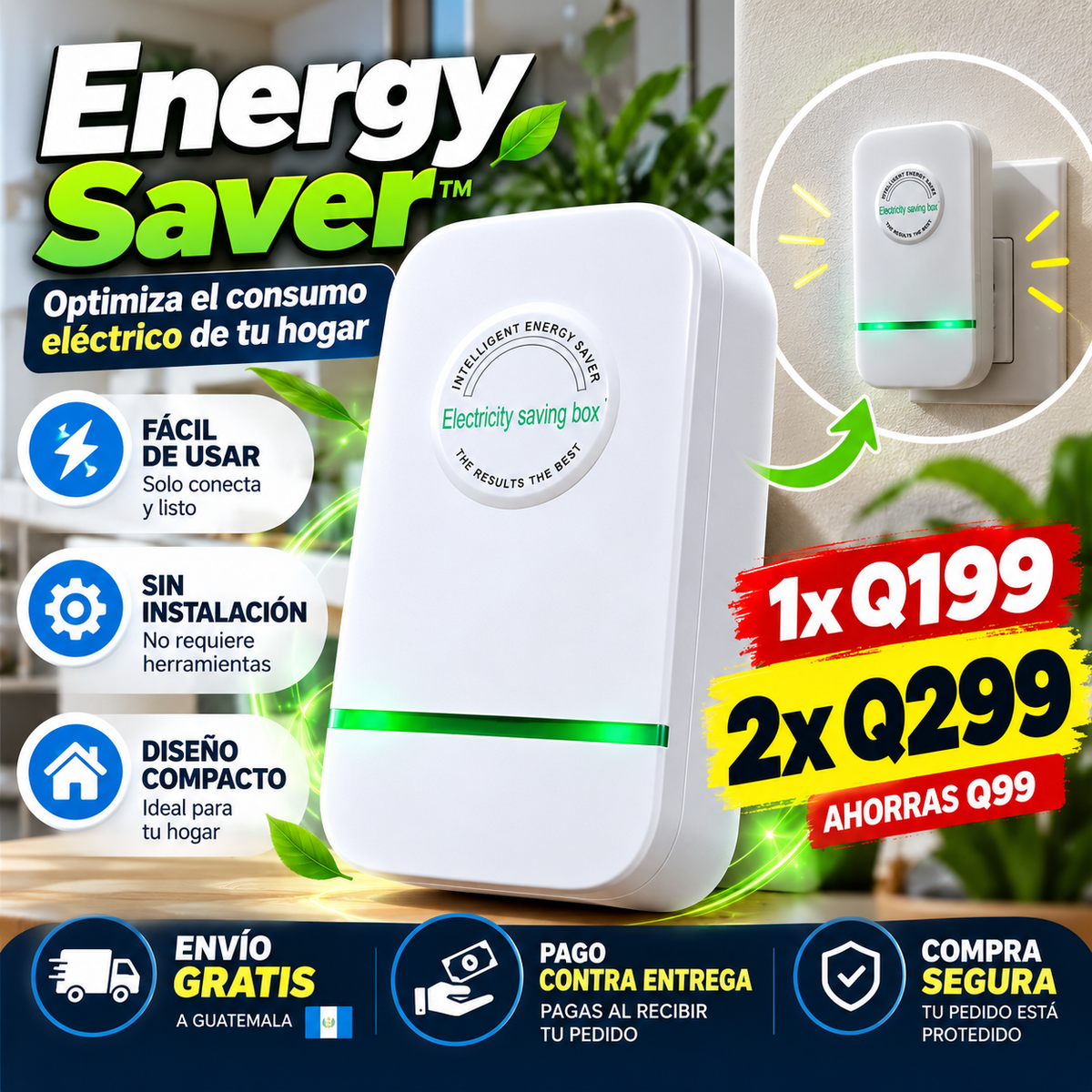 ⚡ Energy Saver™ – Optimiza la Energía Eléctrica de tu Hogar