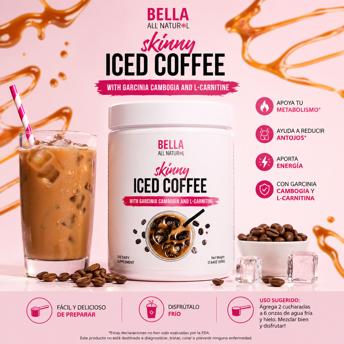 Skinny Iced Coffee ☕ | Apoya tu metabolismo y reduce antojos