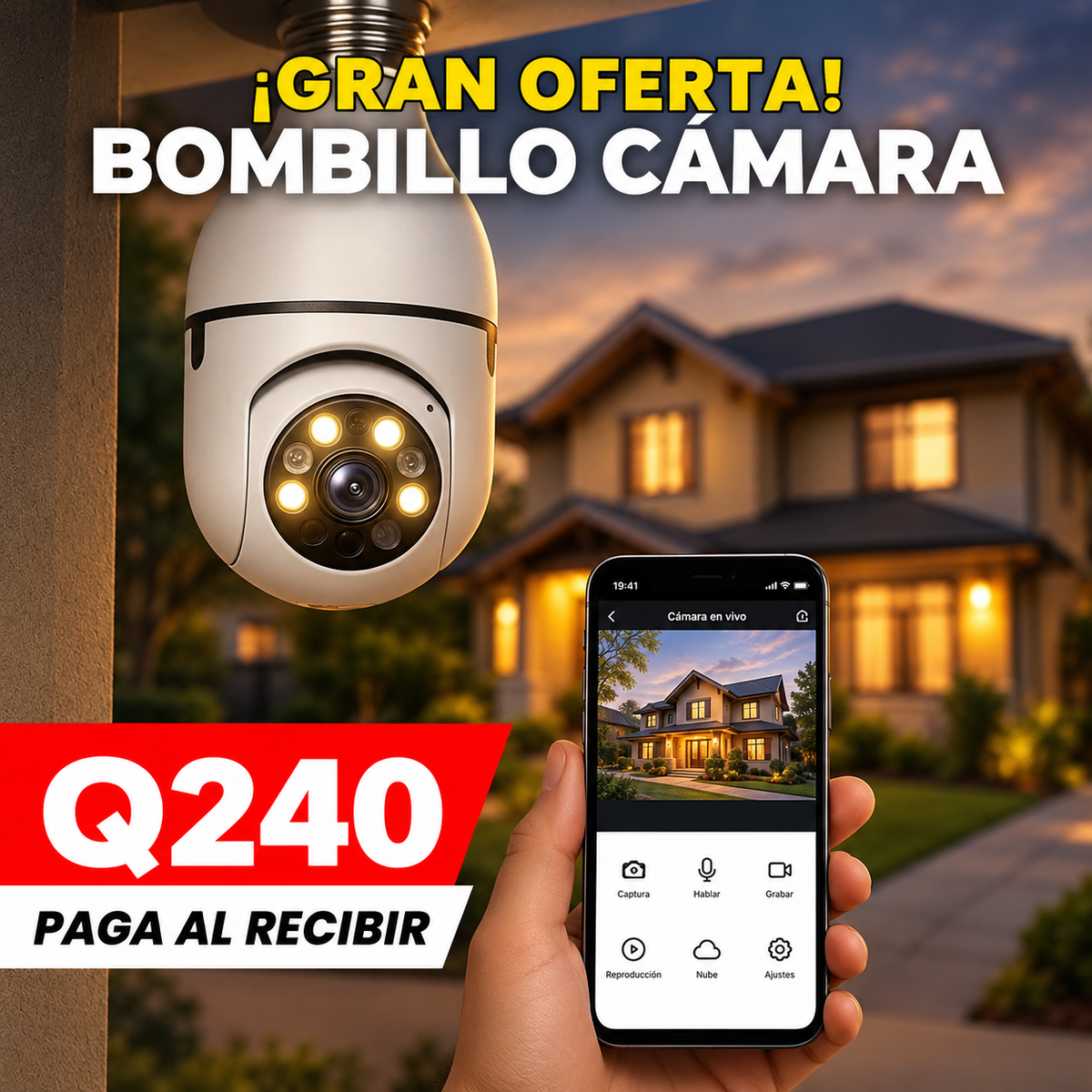 Cámara Guard360™ | Seguridad Inteligente WiFi 360° para tu Hogar