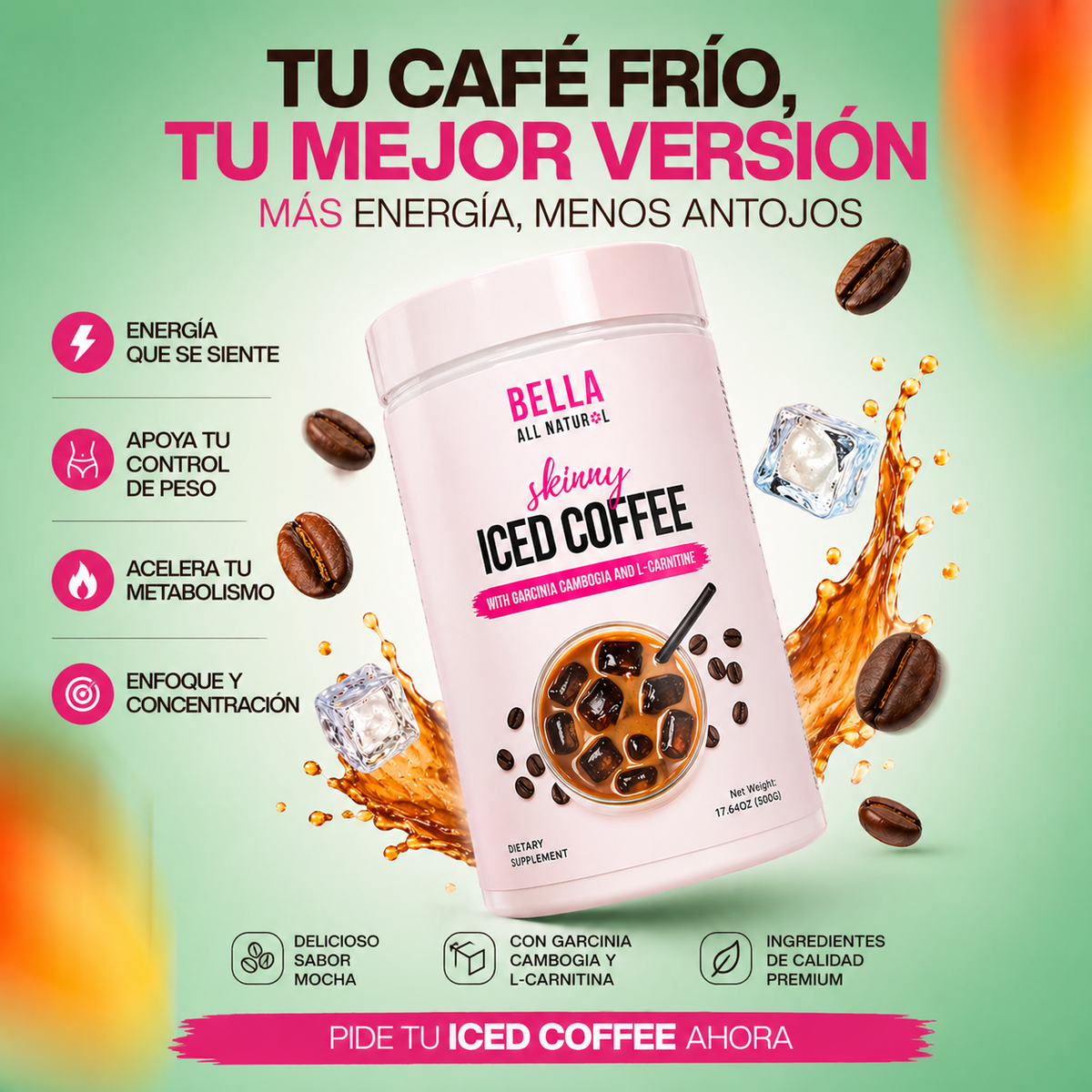 Skinny Iced Coffee ☕ | Apoya tu metabolismo y reduce antojos
