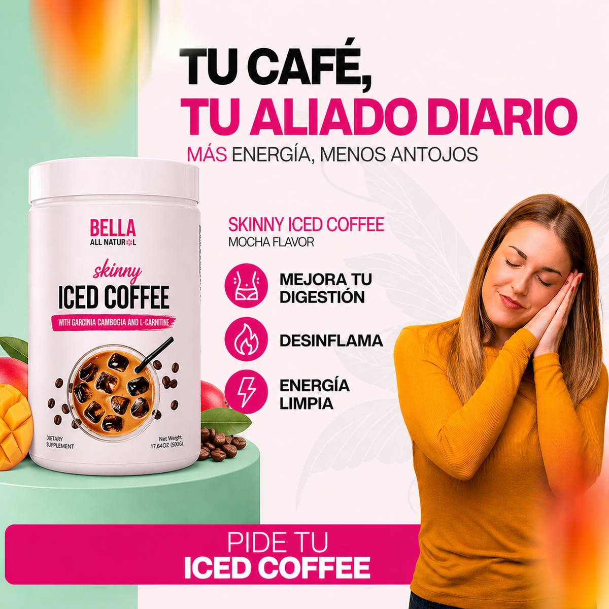 Skinny Iced Coffee ☕ | Apoya tu metabolismo y reduce antojos