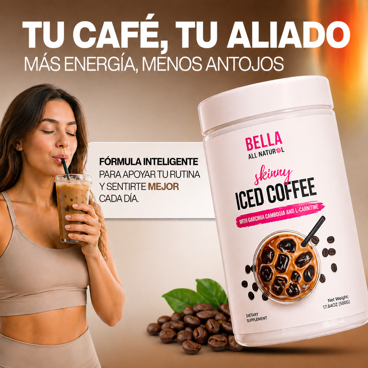 Skinny Iced Coffee ☕ | Apoya tu metabolismo y reduce antojos