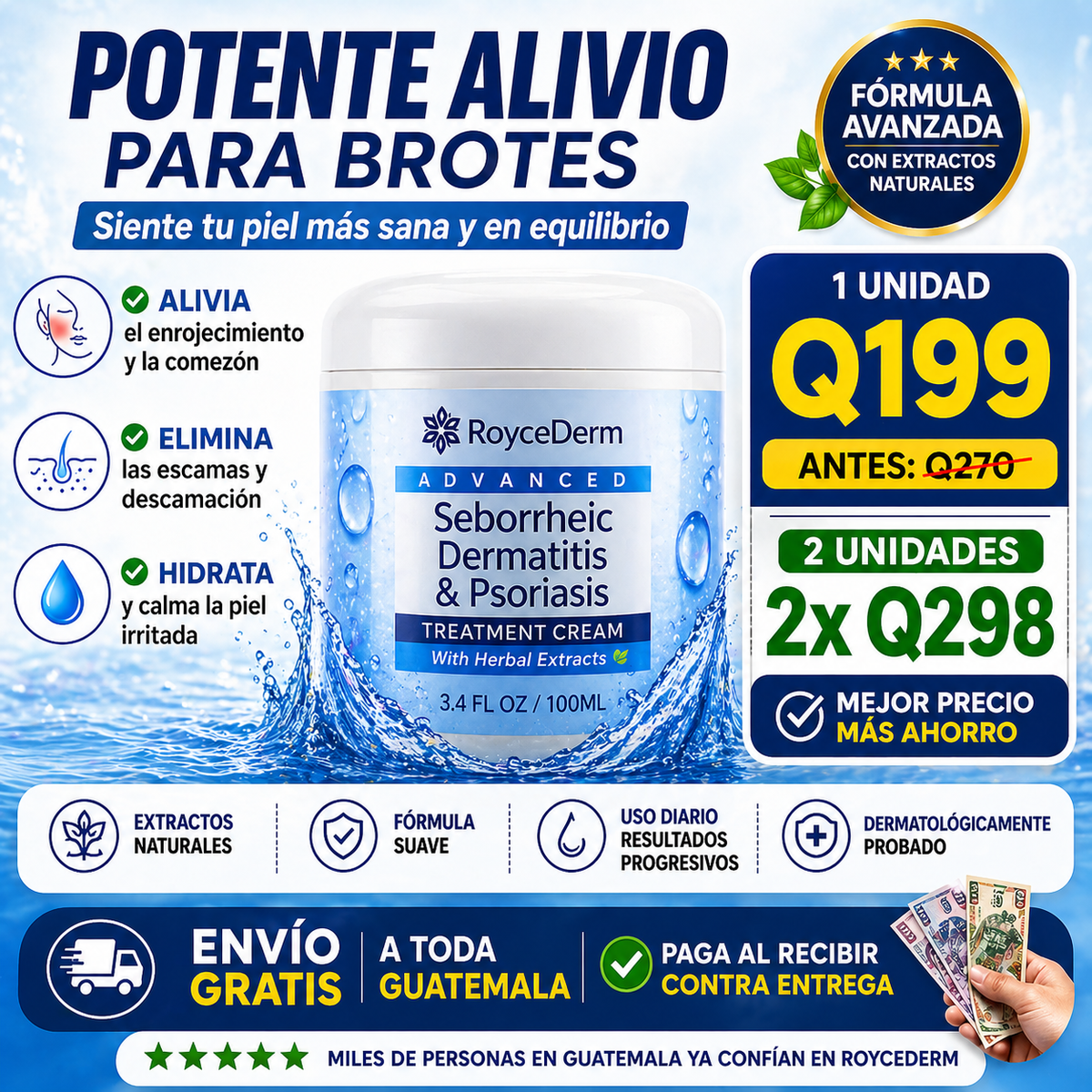 RoyceDerm Advanced – Controla la descamación y calma la irritación de tu piel