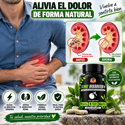 🌿 STONE DISSOLVER+ | Apoyo Natural para el Bienestar Renal y Urinario 💧