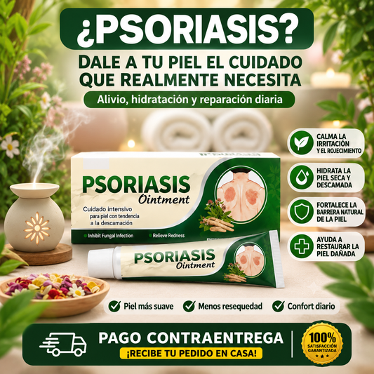 Psoriasis Ointment™ – Alivio Intensivo para Piel Seca, Escamosa e Irritada