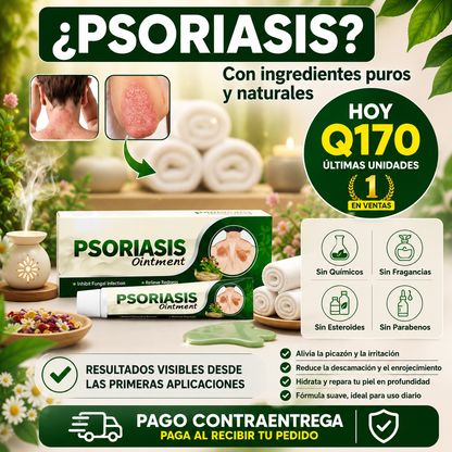 Psoriasis Ointment™ – Alivio Intensivo para Piel Seca, Escamosa e Irritada