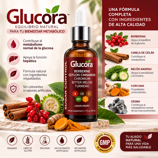 GLUCORA™ – Apoyo Natural para el Equilibrio del Azúcar en Sangre