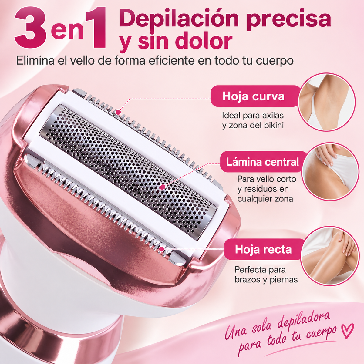Lady Shaver Depiladora Femenina 4 en 1™ – Piel Suave en Minutos, Desde Casa ✨