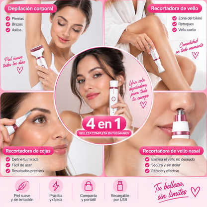 Lady Shaver Depiladora Femenina 4 en 1™ – Piel Suave en Minutos, Desde Casa ✨