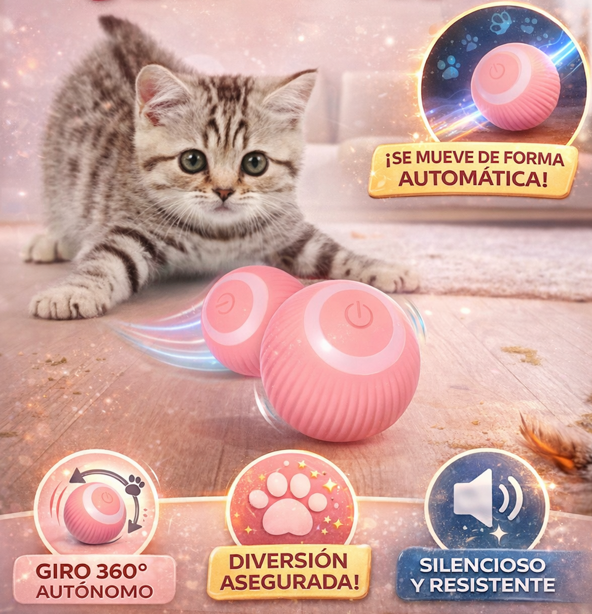 Pelota Inteligente Anti-Estrés para Mascotas 🐶🐱