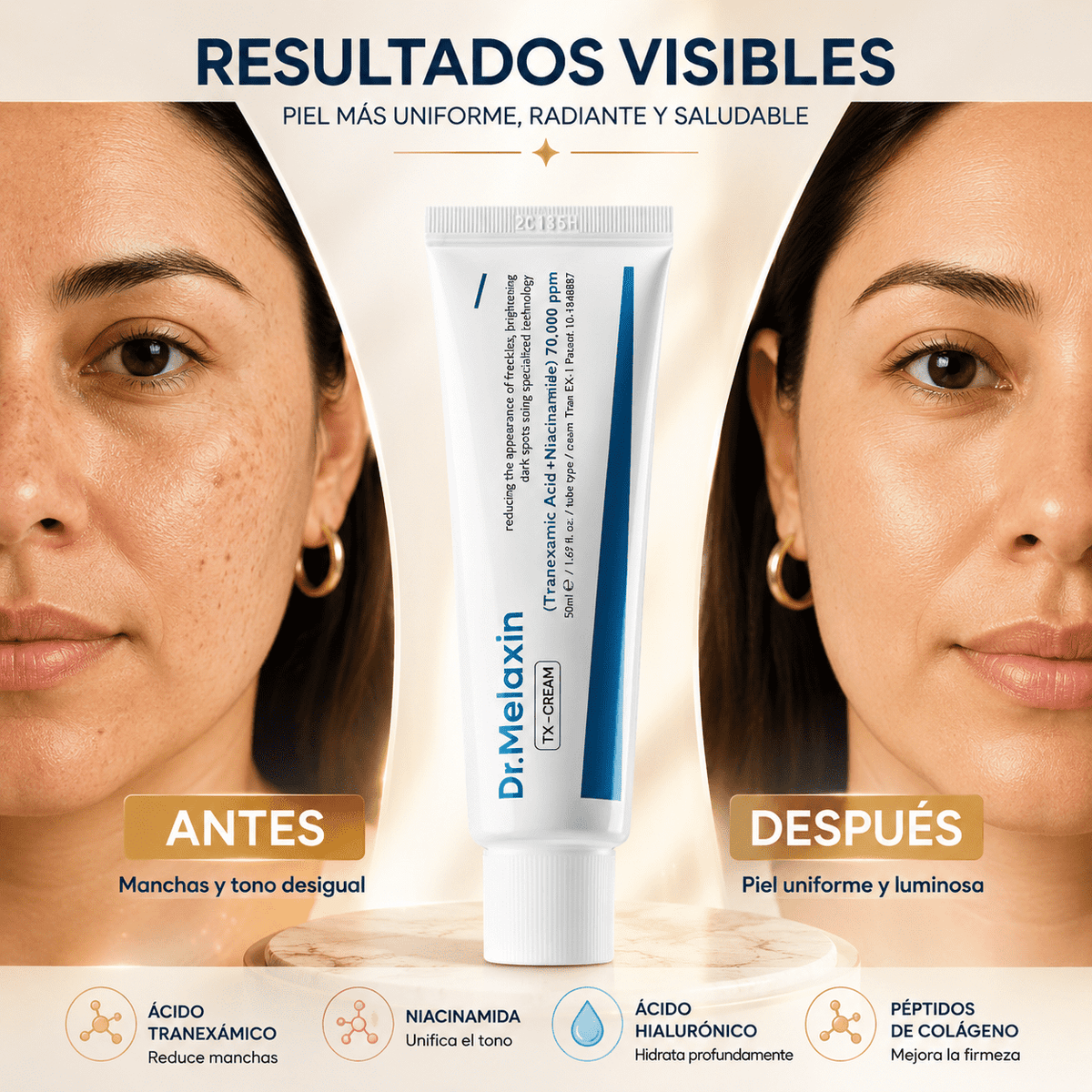 Dr. Melaxin TX-Cream™ | Ayuda a Reducir Manchas y Recuperar un Tono Uniforme ✨