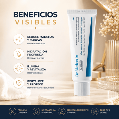 Dr. Melaxin TX-Cream™ | Ayuda a Reducir Manchas y Recuperar un Tono Uniforme ✨