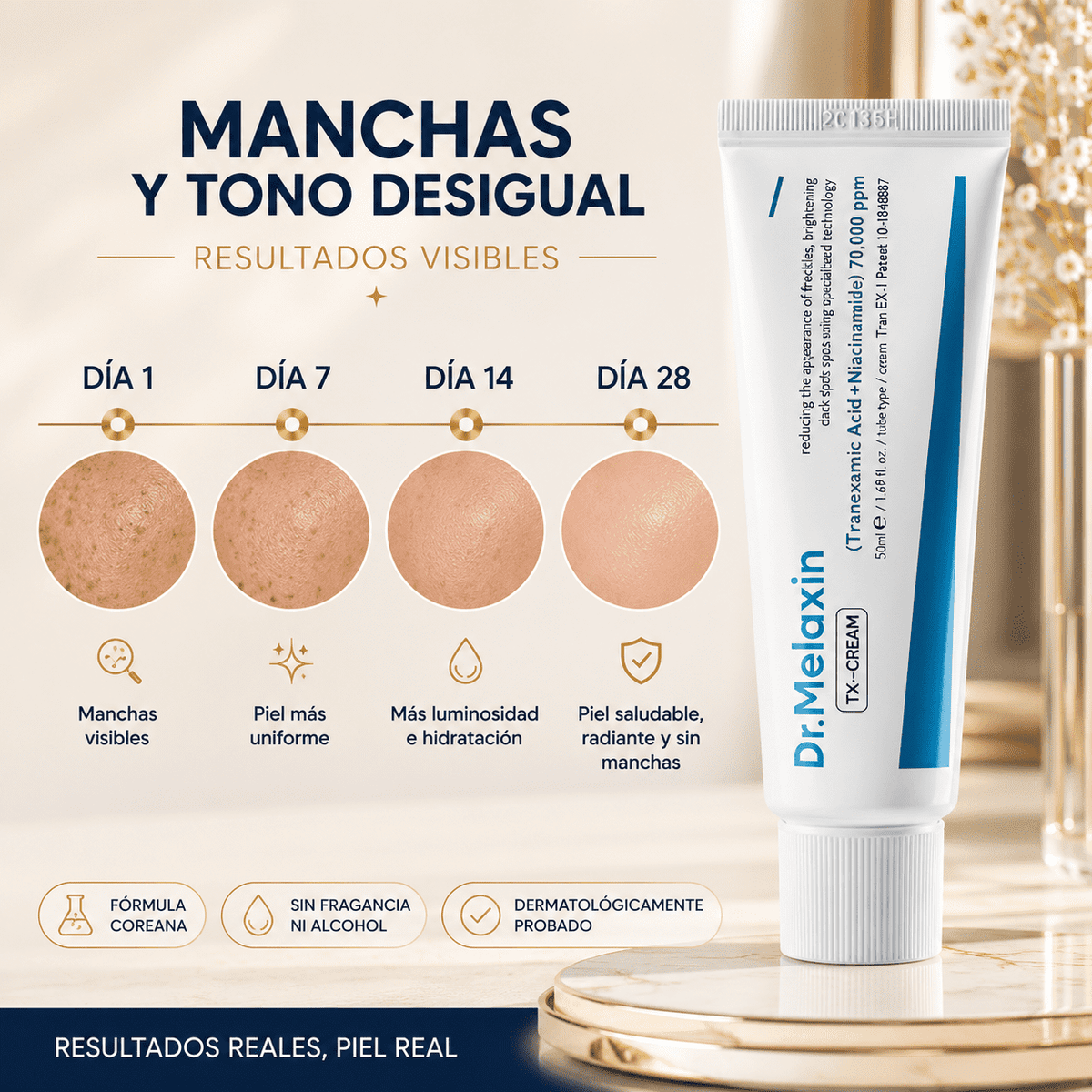Dr. Melaxin TX-Cream™ | Ayuda a Reducir Manchas y Recuperar un Tono Uniforme ✨