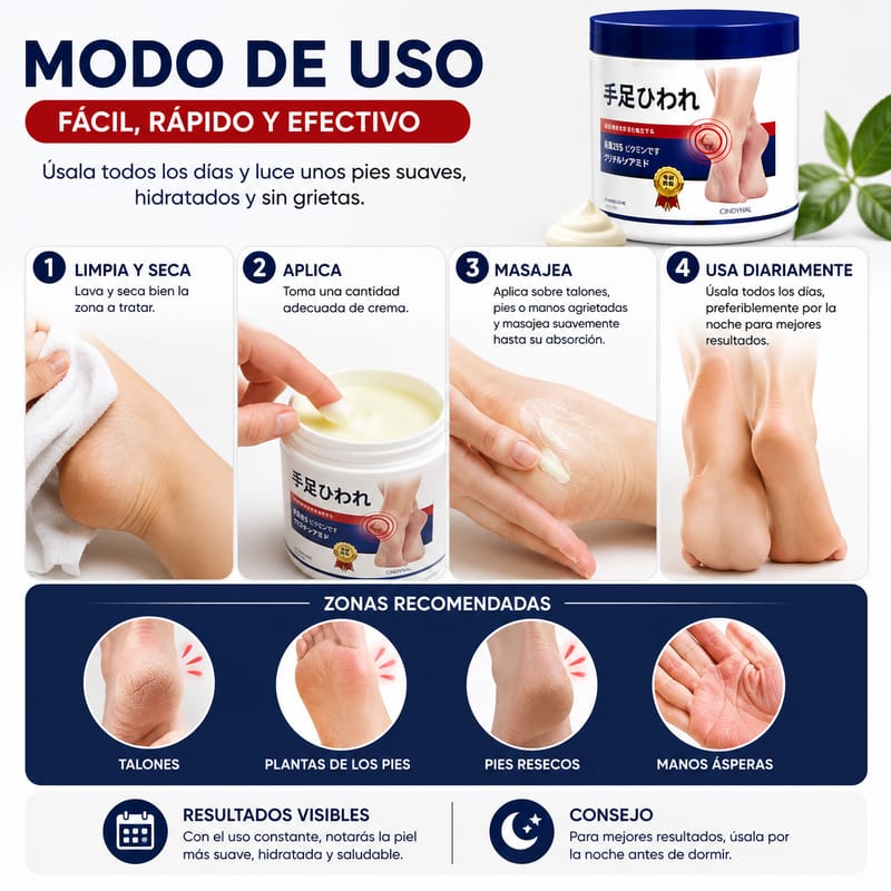 💧 Crema Reparadora Intensiva para Talones Resecos y Piel Áspera | Urea 25% + Vitamina E