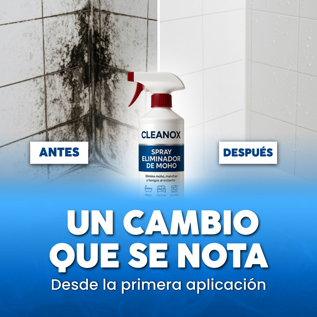 🧴 Cleanox™ | Spray Eliminador de Moho y Manchas de Humedad | Renueva la Apariencia de Tu Hogar