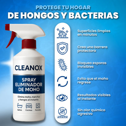 🧴 Cleanox™ | Spray Eliminador de Moho y Manchas de Humedad | Renueva la Apariencia de Tu Hogar