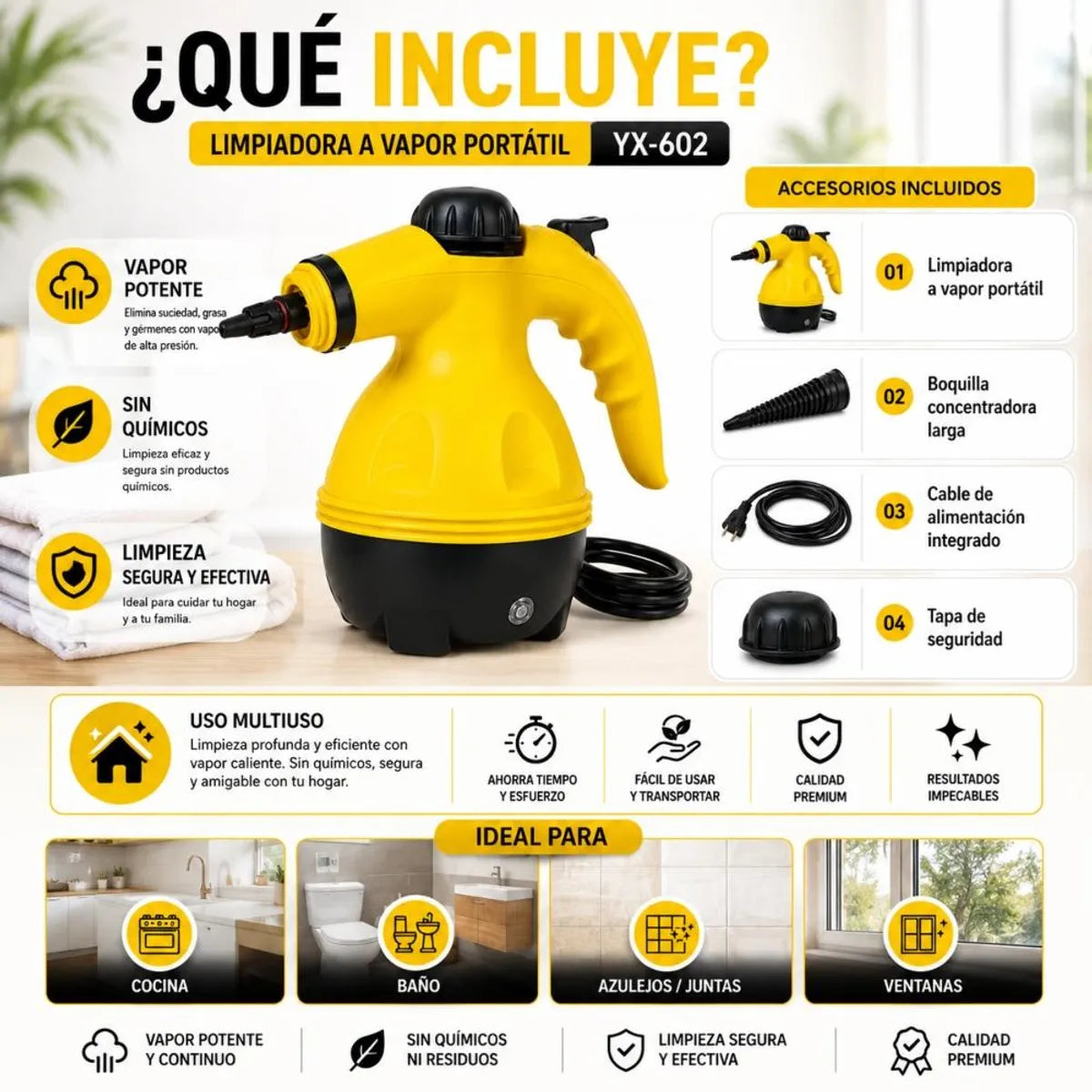 🏡 VaporMax Pro 10 en 1 | Limpia, Desinfecta y Renueva Todo Tu Hogar