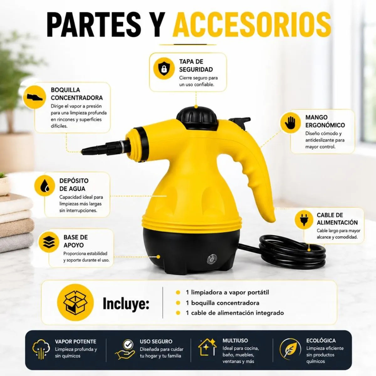 🏡 VaporMax Pro 10 en 1 | Limpia, Desinfecta y Renueva Todo Tu Hogar